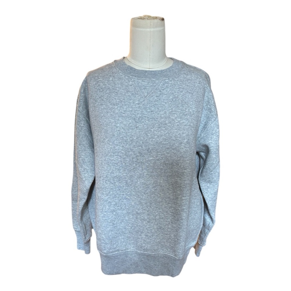 J. Crew Gray Crewneck Fleece Sweatshirt
